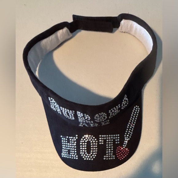 Lyn Dorf | ladies Nurse adjustable embellished sunvisor. - Picture 3 of 10